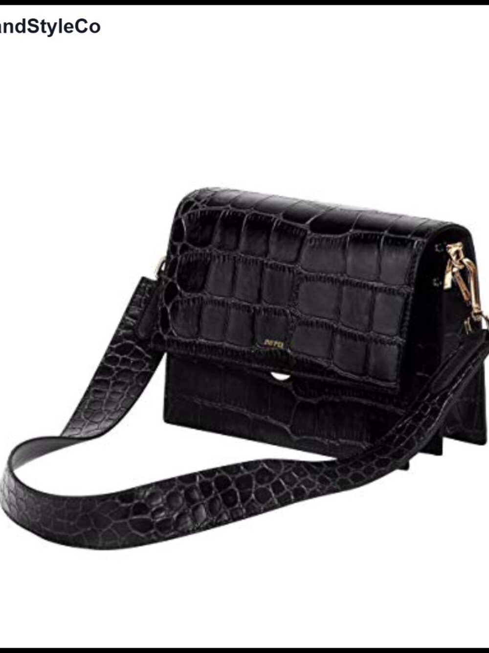 Vegan Leather Mini Flap Crossbody Push Lock Satchel